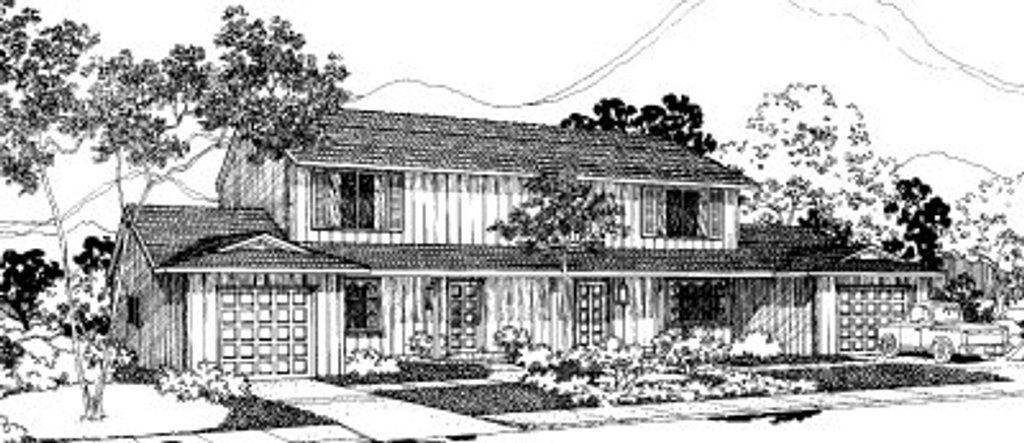 Exterior - Front Elevation 2 for Traditional House Plan #303-194 - 3 bed, 1.5 bath
