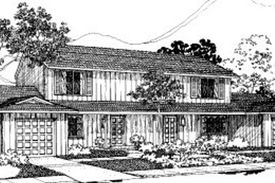 Exterior - Front Elevation for Traditional House Plan #303-194 - 3 bed, 1.5 bath