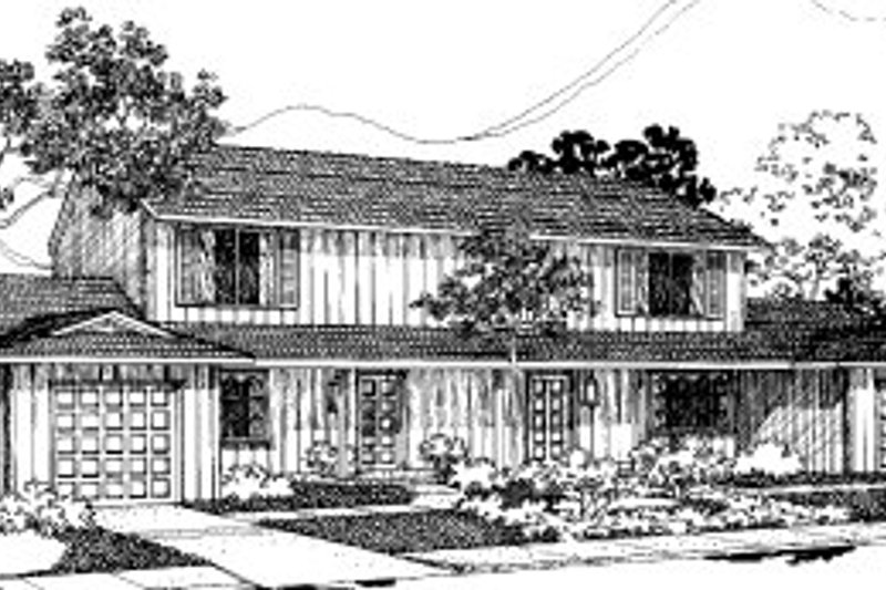 Exterior - Front Elevation 2 for Traditional House Plan #303-194 - 3 bed, 1.5 bath