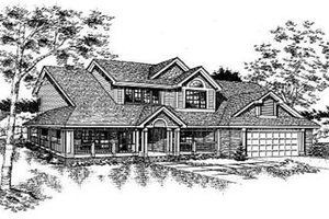 Traditional Exterior - Front Elevation Plan #50-203