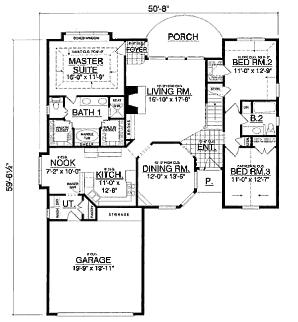 House Plan Design - European Floor Plan - Main Floor Plan #40-121