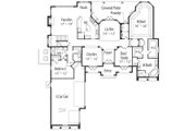 Mediterranean Style House Plan - 4 Beds 4.5 Baths 3841 Sq/Ft Plan #417-422 