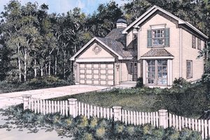 Traditional Exterior - Front Elevation Plan #48-305