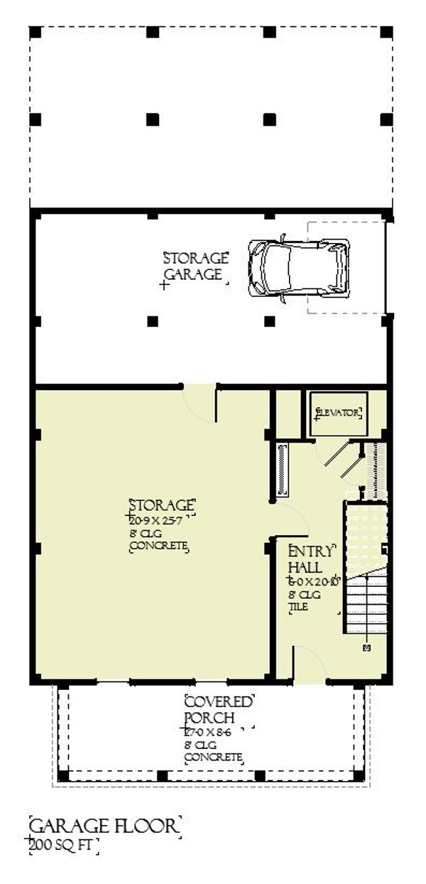 Beach Floor Plan - Lower Floor Plan #901-160