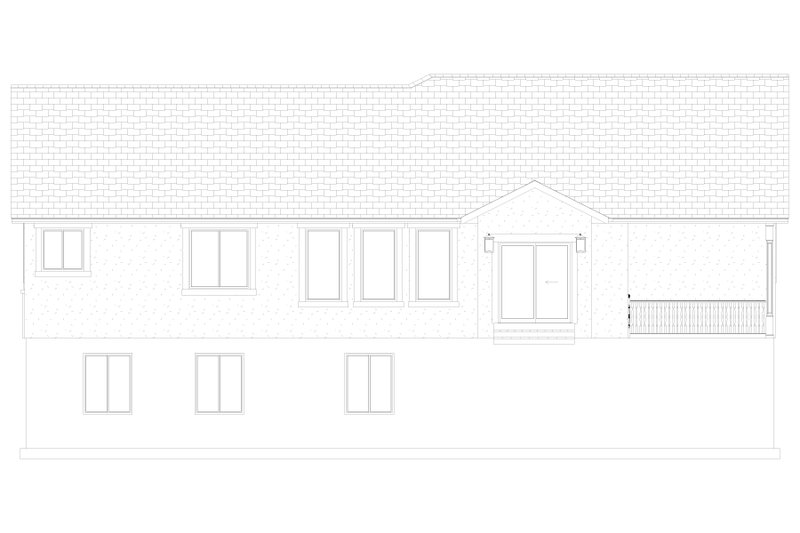 House Plan Design - Exterior - Rear Elevation 2 for Craftsman House Plan #1060-198 - 3 bed, 2 bath
