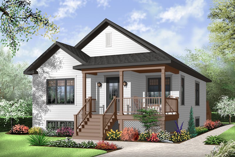 House Plan Design - Exterior - Front Elevation 3 for Country House Plan #23-2377 - 2 bed, 1 bath