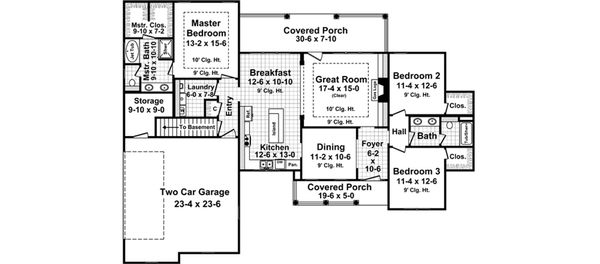 European Floor Plan - Main Floor Plan #21-373