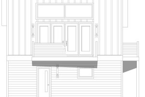 Exterior - Front Elevation 3 for Contemporary House Plan #932-669, 1 bath