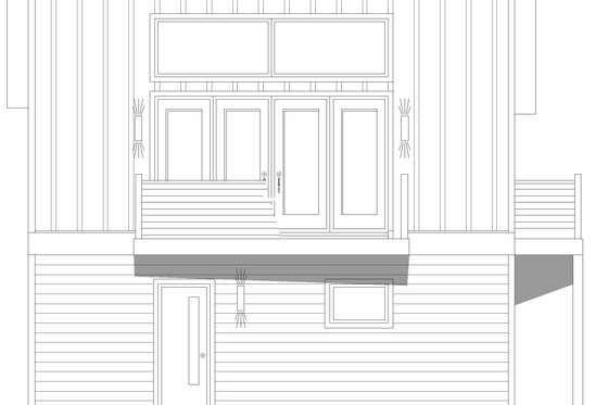 Exterior - Front Elevation 3 for Contemporary House Plan #932-669, 1 bath