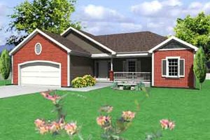 Ranch Exterior - Front Elevation Plan #6-204