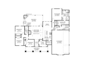 Floor Plan - Main Floor for Farmhouse House Plan #1074-32 - 4 bed, 2.5 bath