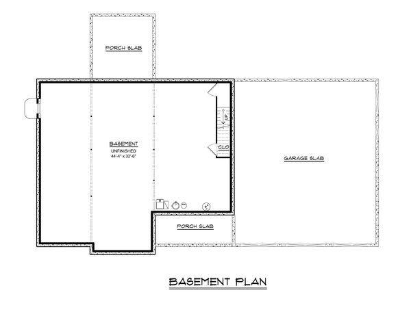 Dream House Plan - Floor Plan - Lower Floor for Craftsman House Plan #1064-458 - 3 bed, 2 bath