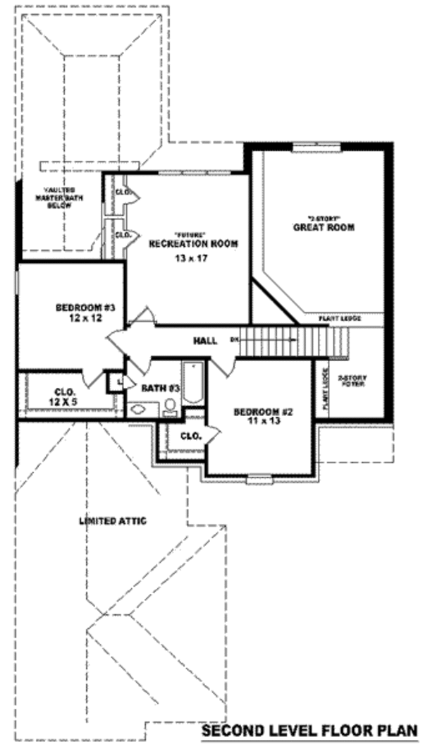 European Floor Plan - Upper Floor Plan #81-995