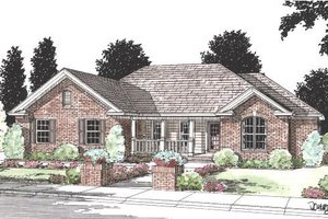 Country Exterior - Front Elevation Plan #20-193