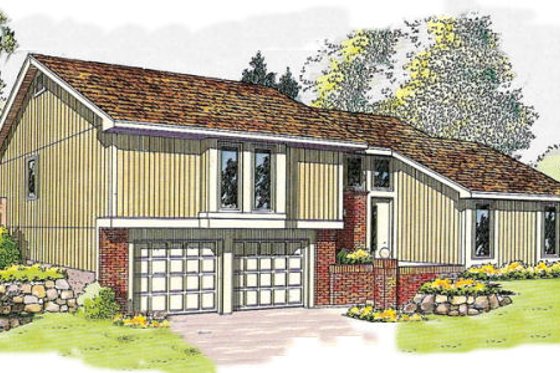 Exterior - Front Elevation for Modern House Plan #312-299 - 3 bed, 4 bath