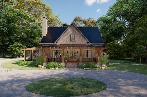 Exterior - Front Elevation 4 for Southern House Plan #1094-4 - 4 bed, 3.5 bath