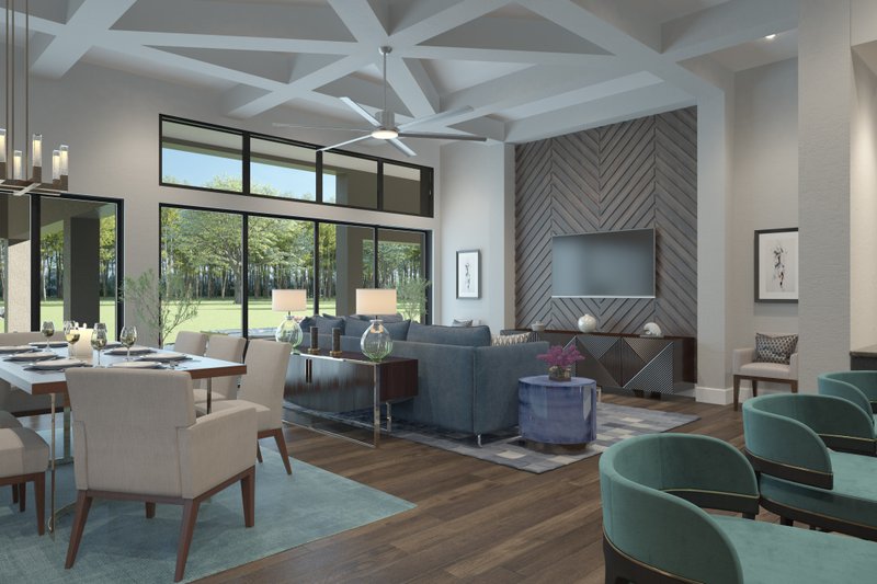 House Design - Interior - Family Room 1 for Contemporary House Plan #930-545 - 3 bed, 3.5 bath