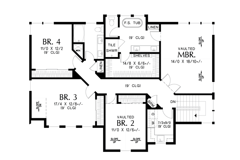 Dream House Plan - Floor Plan - Upper Floor for Contemporary House Plan #48-1146 - 4 bed, 2.5 bath