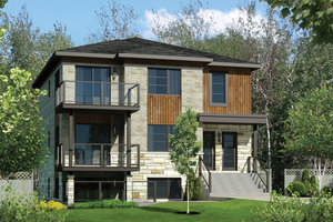 Contemporary Exterior - Front Elevation Plan #25-4380