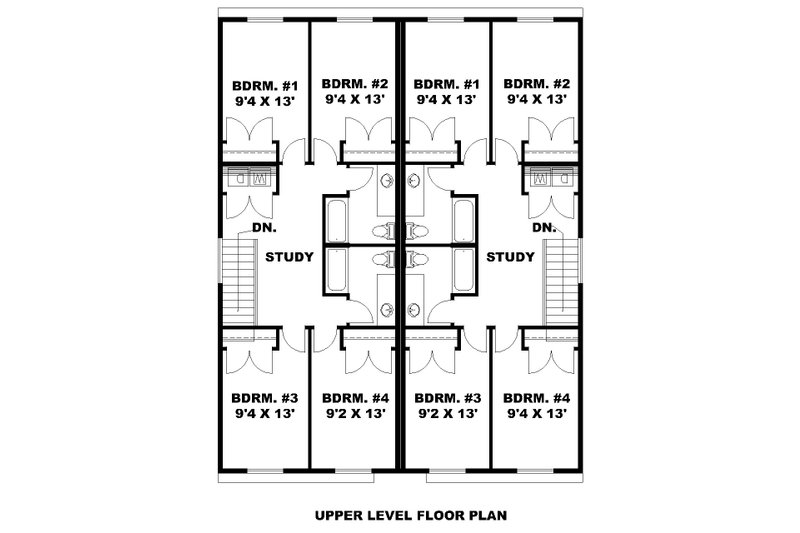 Home Plan - Floor Plan - Upper Floor for Craftsman House Plan #117-1038 - 8 bed, 5 bath