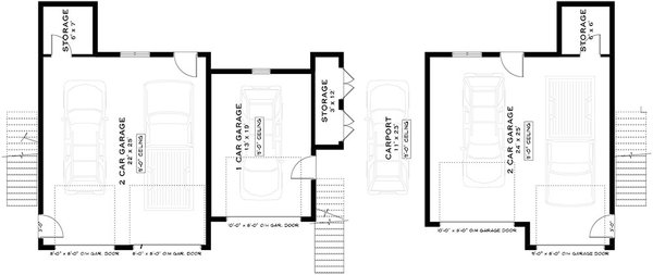 Contemporary Floor Plan - Lower Floor Plan #1101-43
