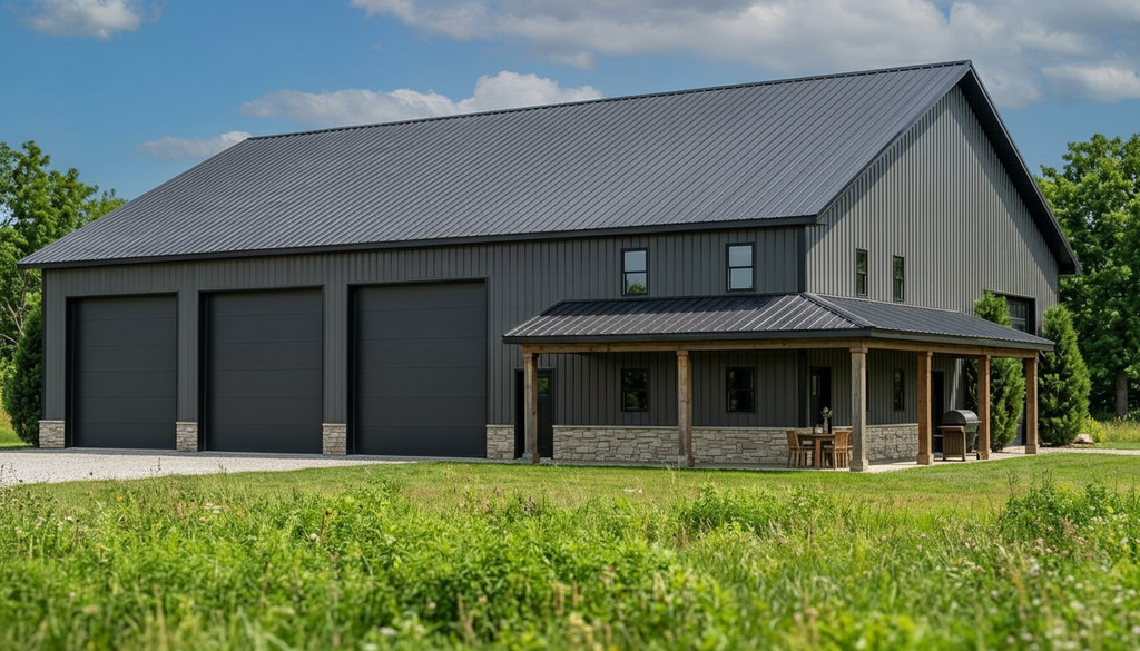 Exterior - Front Elevation 2 for Barndominium House Plan #1064-462, 1 bath