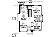 Contemporary Style House Plan - 2 Beds 1 Baths 969 Sq/Ft Plan #25-4292 