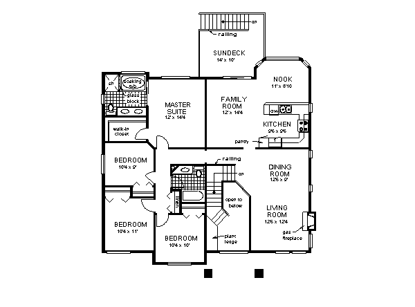 European Floor Plan - Upper Floor Plan #18-264