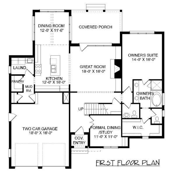 European Floor Plan - Main Floor Plan #413-876