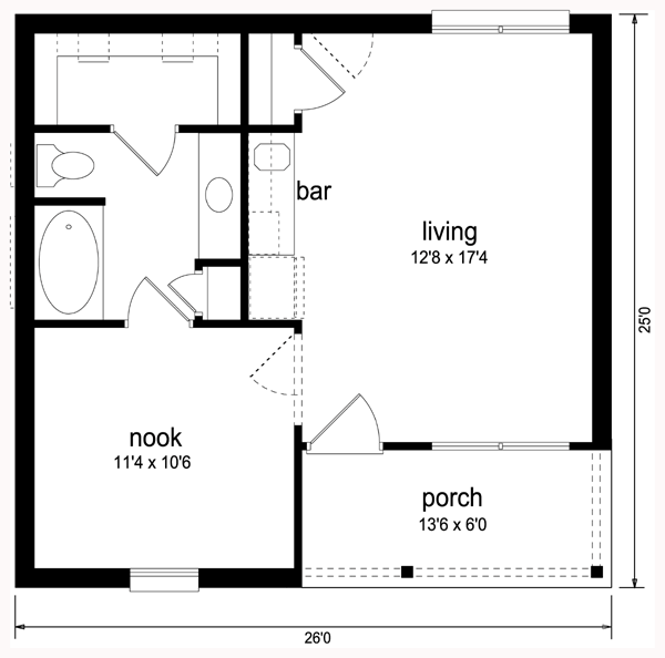 Architectural House Design - Beach Floor Plan - Main Floor Plan #84-536