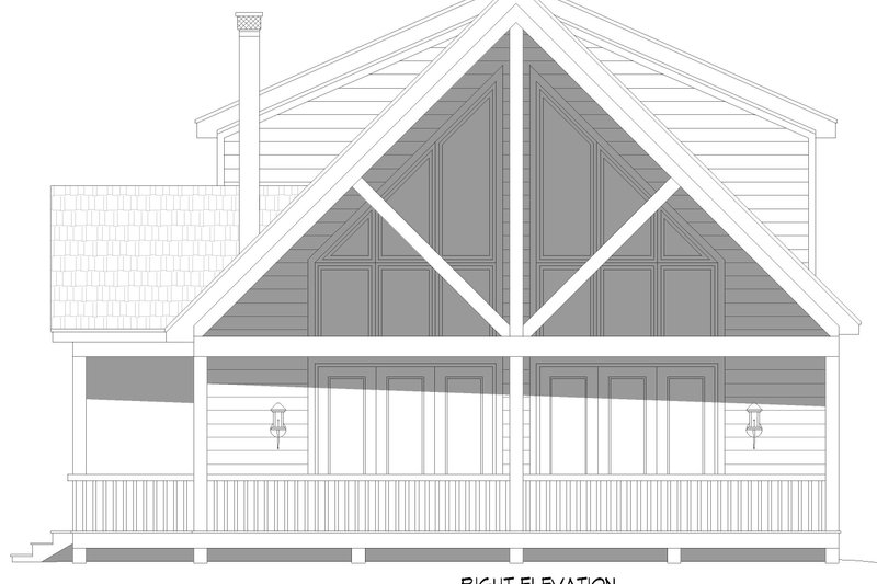 Architectural House Design - Exterior - Other Elevation 1 for Cabin House Plan #932-990 - 3 bed, 2.5 bath