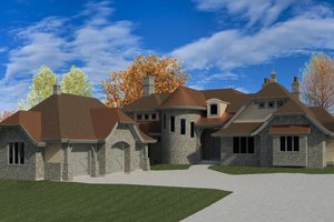 European Exterior - Front Elevation Plan #920-62
