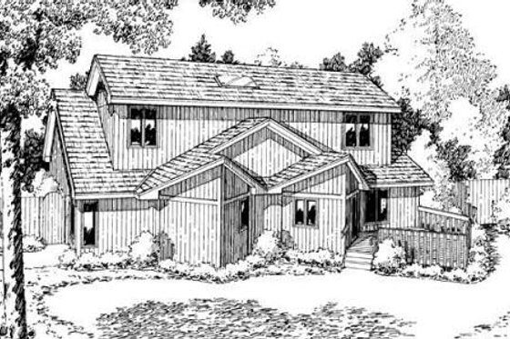 Exterior - Rear Elevation for Modern House Plan #312-533 - 3 bed, 2.5 bath