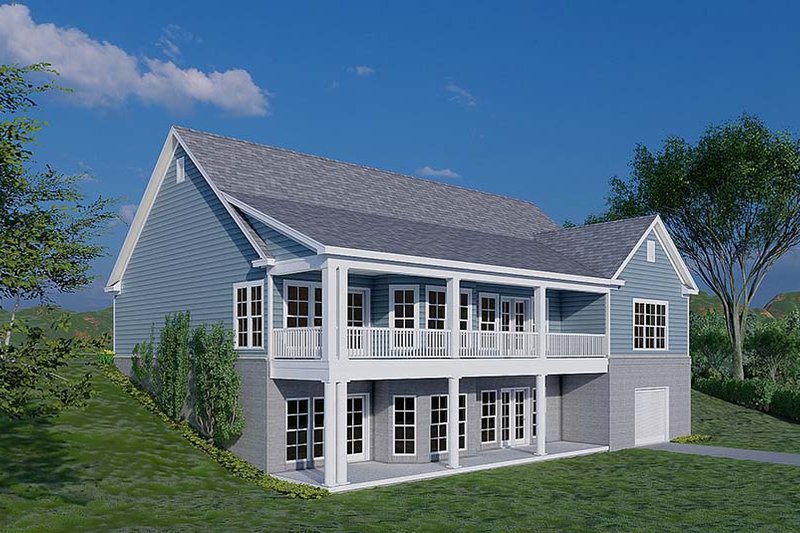 House Design - Exterior - Rear Elevation for Traditional House Plan #923-177 - 3 bed, 3.5 bath