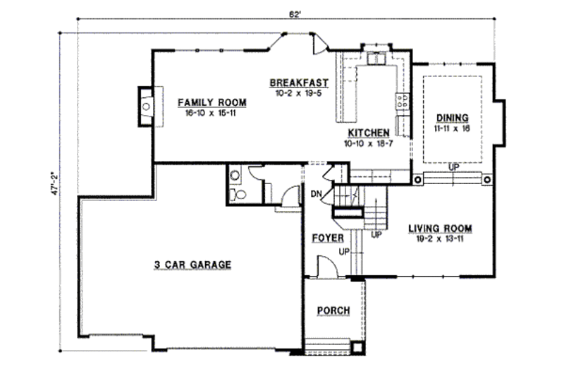 Traditional Style House Plan - 3 Beds 2 Baths 2595 Sq/Ft Plan #67-806 ...