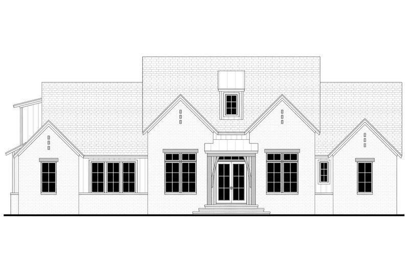 House Blueprint - Exterior - Front Elevation 3 for Farmhouse House Plan #430-265 - 4 bed, 3.5 bath