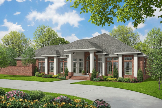 Exterior - Front Elevation House Plan #17-277 - 3 bed, 2.5 bath