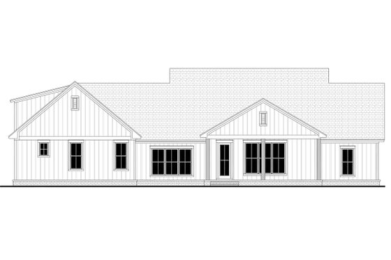 Exterior - Rear Elevation for Craftsman House Plan #430-201 - 4 bed, 3 bath