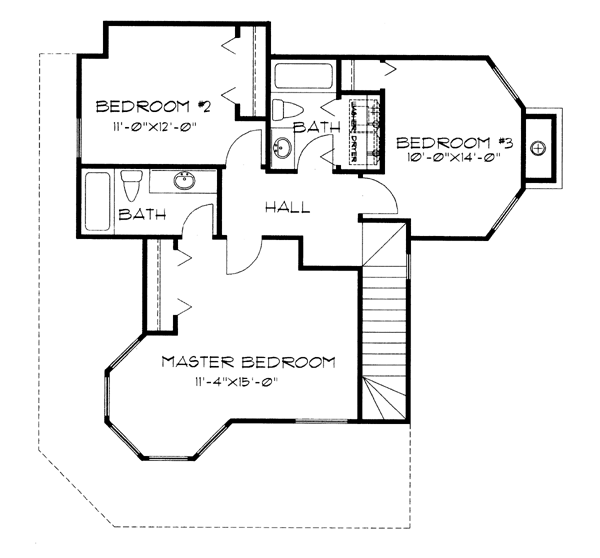Victorian Floor Plan - Upper Floor Plan #43-102