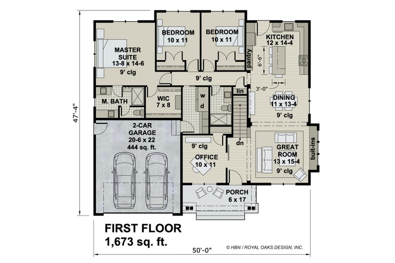 Farmhouse Style House Plan - 3 Beds 2 Baths 1673 Sq/Ft Plan #51-1176 ...