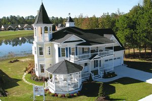 Exterior - Front Elevation 3 for Victorian House Plan #137-249 - 4 bed, 3.5 bath