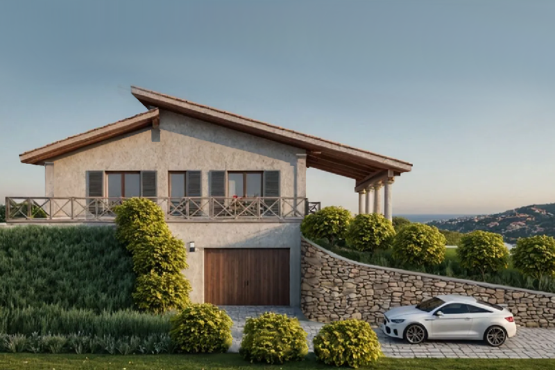 House Blueprint - Exterior - Rear Elevation for Contemporary House Plan #542-12 - 3 bed, 2 bath
