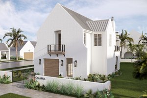 Architectural House Design - Exterior - Front Elevation for Beach House Plan #455-755 - 3 bed, 2.5 bath