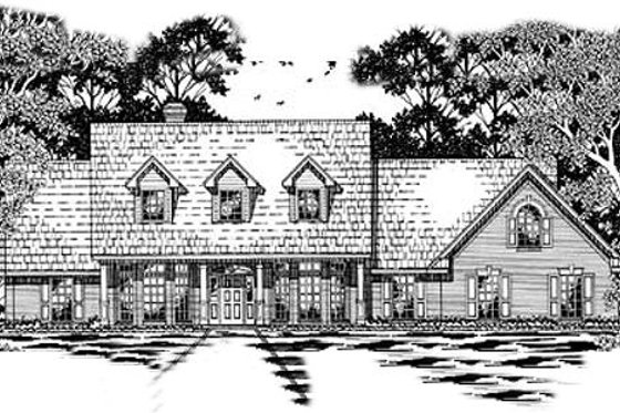 Exterior - Front Elevation for Farmhouse House Plan #42-269 - 3 bed, 2.5 bath