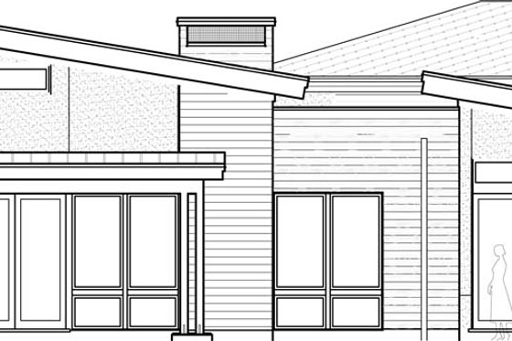 Exterior - Rear Elevation for Contemporary House Plan #895-41 - 4 bed, 2.5 bath