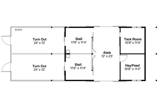 Floor Plan - Main Floor for Country House Plan #124-985, 0 bath