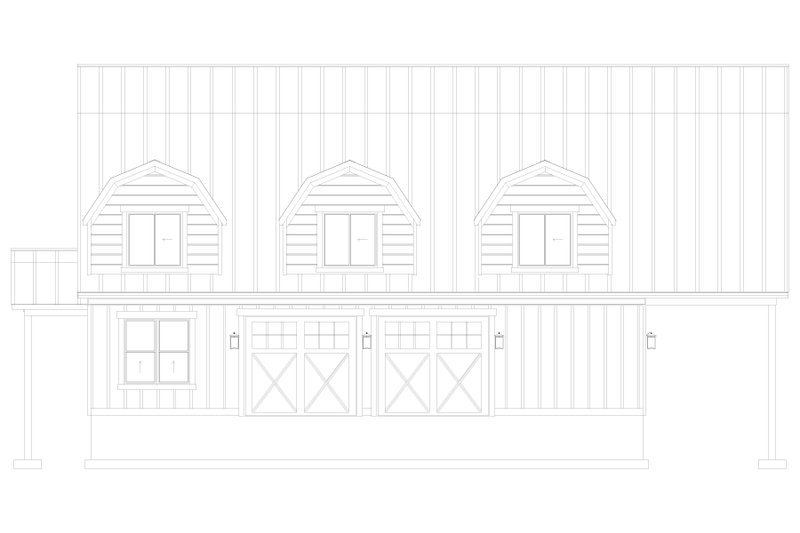 House Plan Design - Exterior - Other Elevation 3 for Barndominium House Plan #1060-270 - 3 bed, 3.5 bath