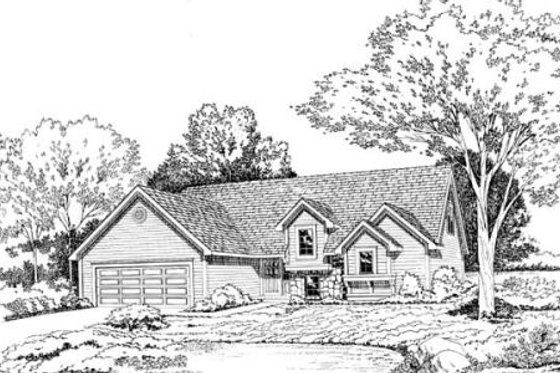 Exterior - Front Elevation for Traditional House Plan #312-790 - 3 bed, 2.5 bath