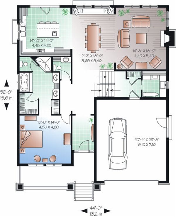 Craftsman Floor Plan - Main Floor Plan #23-813