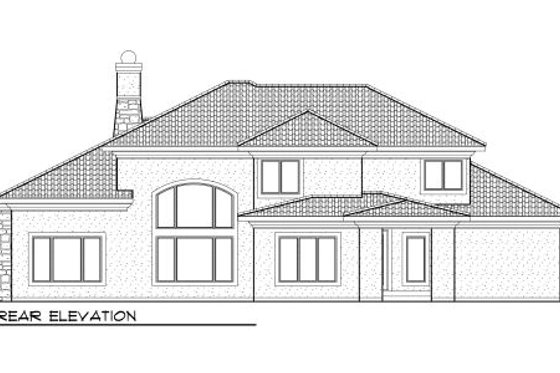 Exterior - Rear Elevation for Traditional House Plan #70-994 - 4 bed, 2.5 bath
